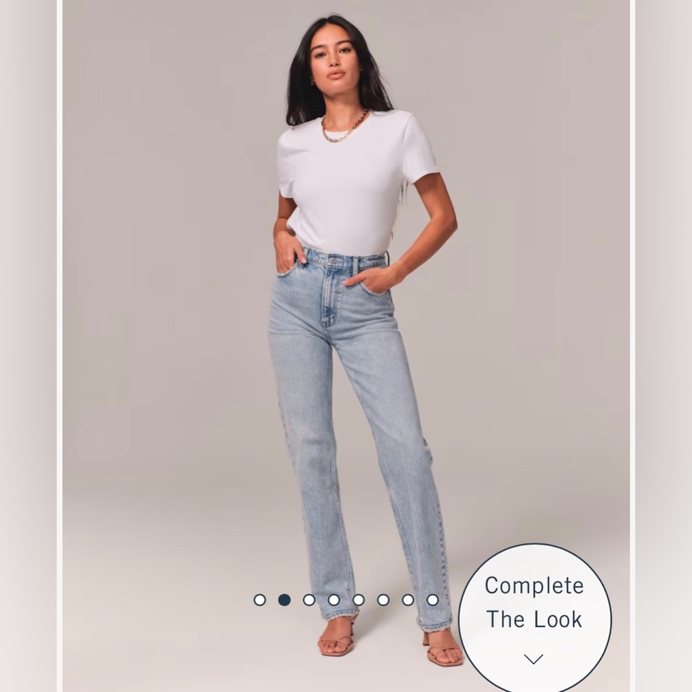 Abercrombie High Rise 90s Straight Jeans